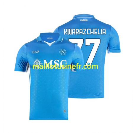 Maillot de Foot SSC Naples Khvicha Kvaratskhelia 77 Domicile 2024-25 Maillot de Foot SSC Naples Khvicha Kvaratskhelia 77 Domicile 2024-25